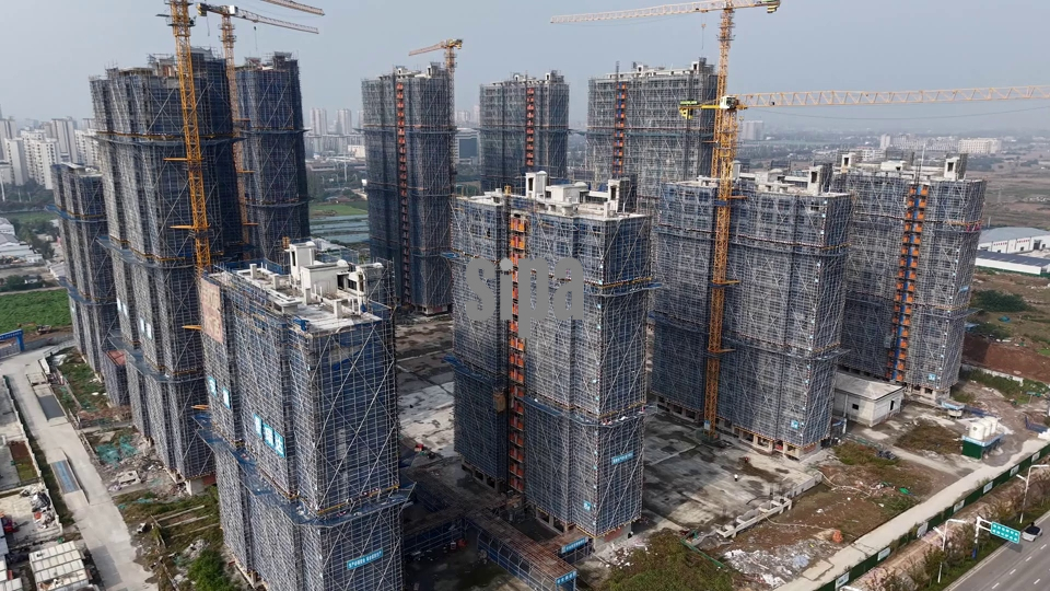 The under-construction residential buildings are in Fuyang, China - 27 Oct 2025