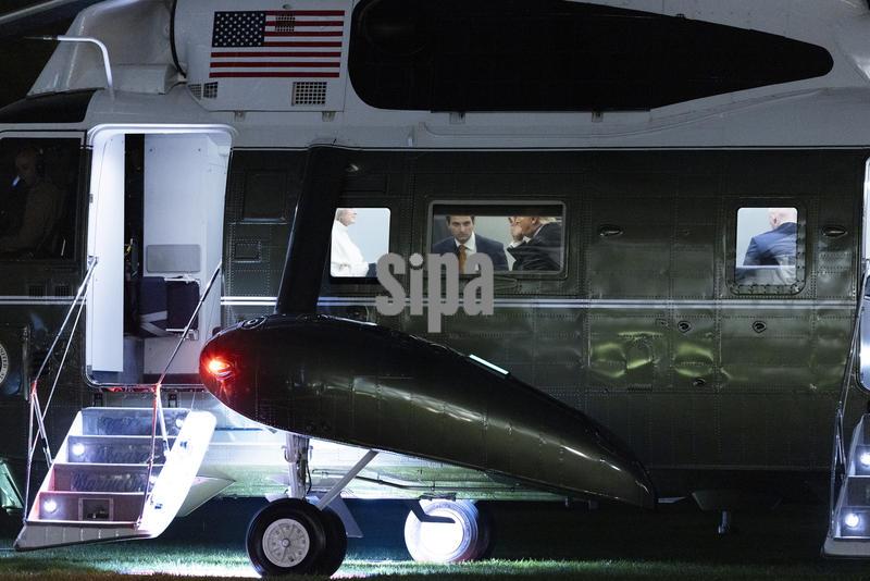 US President Donald J. Trump returns to the White House