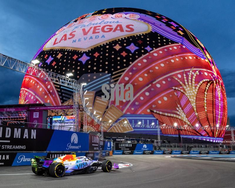 Team Visa Cash App Racing Bulls during Practice 1 of Formula 1 in Las Vegas, Nevada on November 20, 2025.  (Photo by Travis P Ball/Sipa USA)