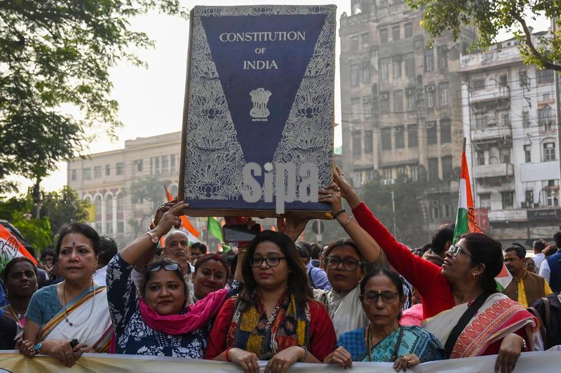 India: Congress Activists Protest Against Allegedly Polarizing Politics On Babri Mosque Demolition Anniversary In Kolkata 