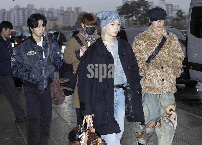 South Korea – K-Pop Boy Band Stray Kids Sighting At Gimpo Air
