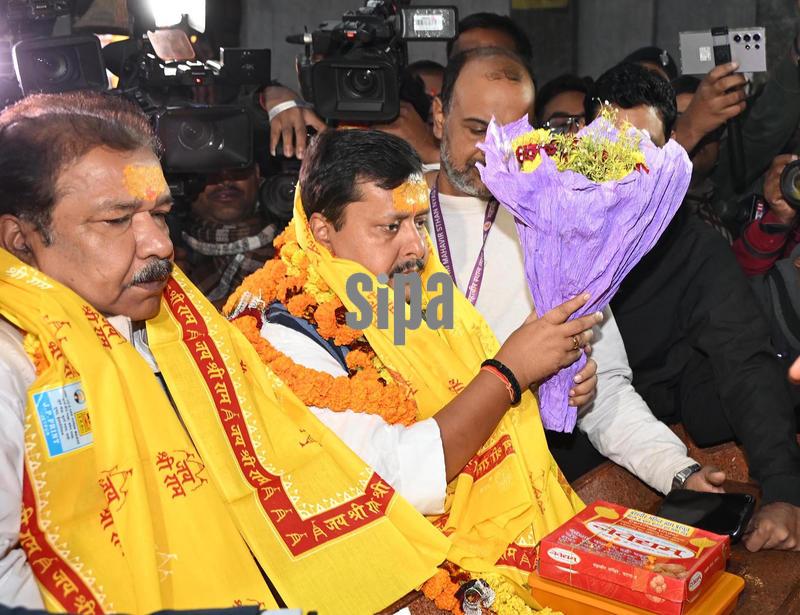 India: Newly Appointed BJP National President Nitin Nabin Pay Obeisance at Mahavir Temple