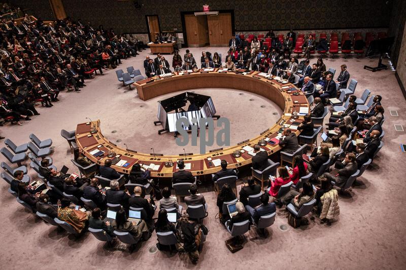 Economics Professor, Jeffery Sachs adresses the UN Security Council via vidio as it holds an emergency meeting to discuss the US attack on Venezuelan President Nicolas Maduro in Caracas. The meeting was requested by Venezuela and forwarded by Colombia, in New York, NY on Monday January 5, 2026 (Photo by Laura Brett/Sipa USA)