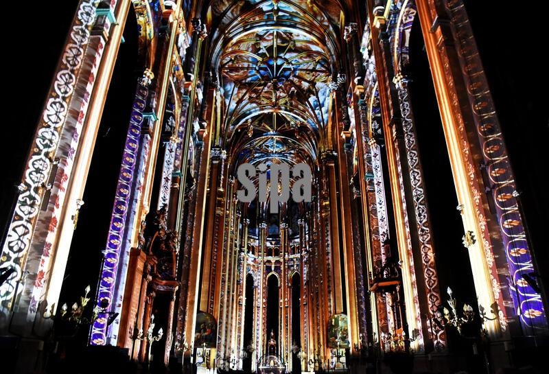 New Show (L'Odyssee Celeste) Projection and illumination at Saint-Eustache Church in Paris, France on January 22, 2026. Photo by Alain Apaydin/ABACAPRESS