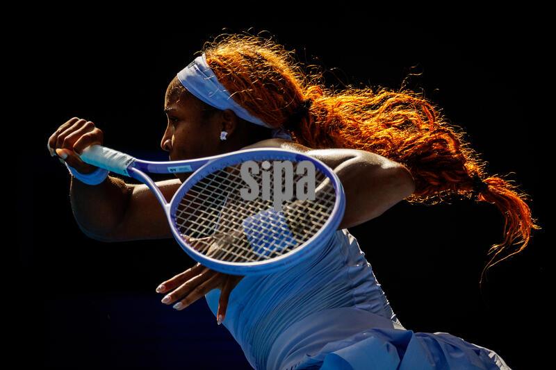 USA’s Coco Gauff during a Women’s Single 4th Round match against Czech Republic’s Karolina Muchova at the Australian Open, Melbourne Park, Melbourne on January 25 2026. 

Photo by Patrick Hamilton/SIPA USA
