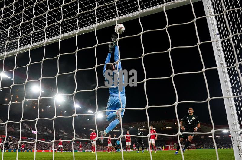 1/29/2026 - Nottingham Forest goalkeeper Matz Sels makes a save during the UEFA Europa League match at the City Ground, Nottingham. Picture date: Thursday January 29, 2026. (Photo by Bradley Collyer/PA Images/Alamy Images/Sipa USA) *** US Rights Only ***
