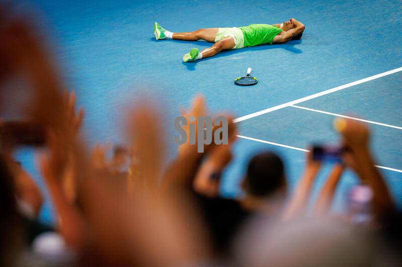 Spain’s Carlos Alcaraz during a Men’s Singles Semi Final match against Germany’s Alexander Zverev at the Australian Open, Melbourne Park, Melbourne on January 30 2026. 

Photo by Patrick Hamilton/SIPA USA
