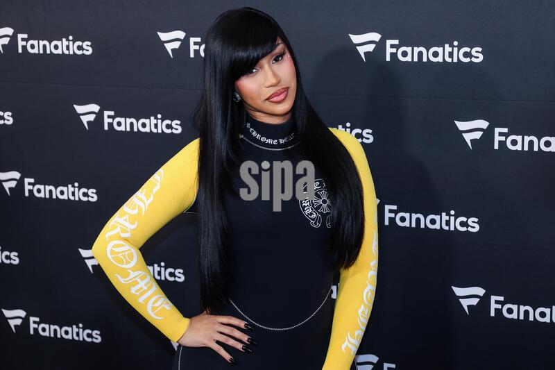 Cardi B walking on the red carpet at Michael Rubin’s Fanatics Super Bowl Party at Pier 48 in San Francisco, California on February 7, 2026. Super Bowl LX takes place on February 8, 2026 between the New England Patriots and the Seattle Seahawks. (Photo by Kindell Buchanan/Sipa USA)