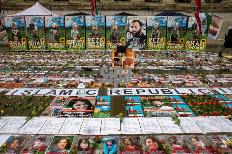 Iranian Activists Held a March in Central London, UK - 07 Feb 2026