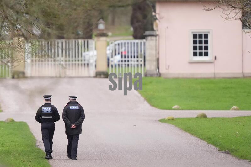 2/20/2026 - Police officers at Royal Lodge, the former home of Andrew Mountbatten-Windsor in Windsor, Berkshire. Andrew Mountbatten-Windsor was arrested on Thursday on suspicion of misconduct in public office. Picture date: Friday February 20, 2026. (Photo by Jonathan Brady/PA Images/Alamy Images/Sipa USA) *** US Rights Only ***