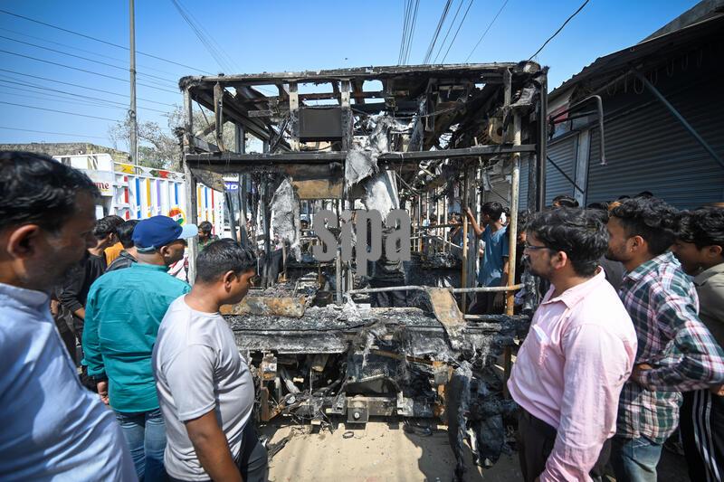 India: 2 Killed As DTC Bus Hits Multiple Vehicles In Nangloi, Angry Mob Set Bus On Fire 