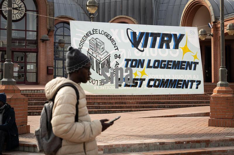 Demonstration for the Right to Housing in Vitry Sur Seine, Paris - 07 Mar 2026