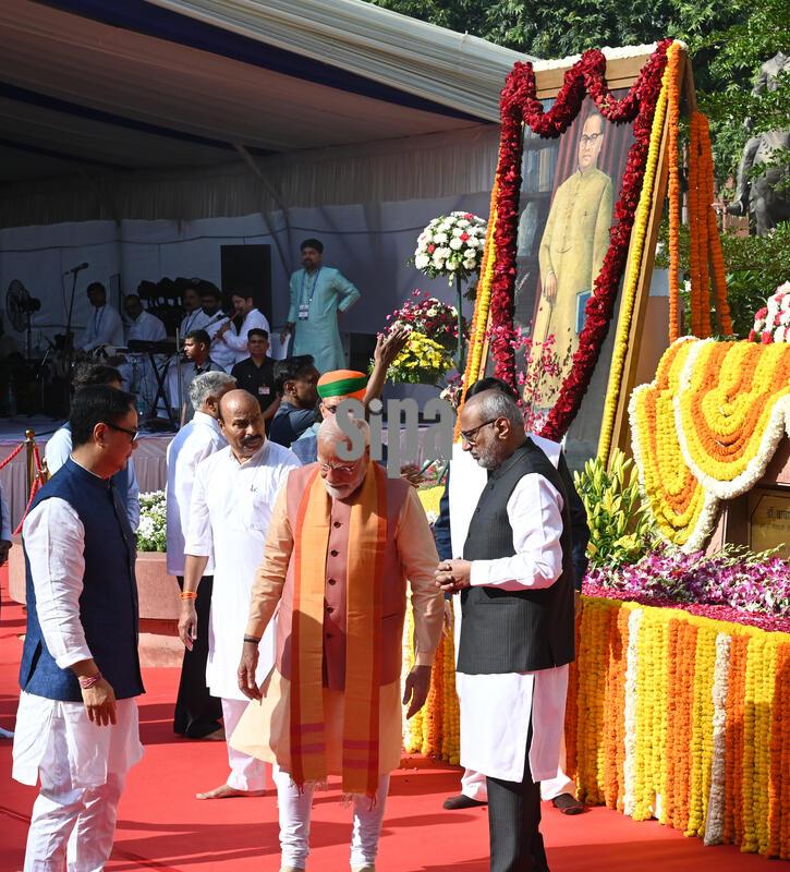 India: PM Narendra Modi And Other Leaders Pay Tribute To Dr BR Ambedkar On His Birth Anniversary at Prerna Sthal In Parliament House