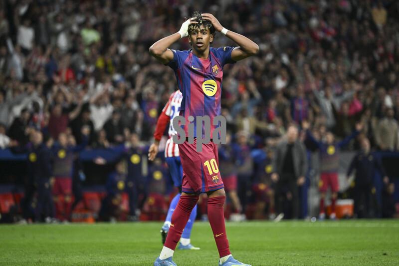 Lamine Yamal  of Barcelona during the UEFA Champions League Quarter-Final match Atletico de Madrid and FC Barcelona at the Metropolitano stadium on April 14, 2026 in Madrid, Spain (Photo by Oscar Gonzalez/Sipa USA)
