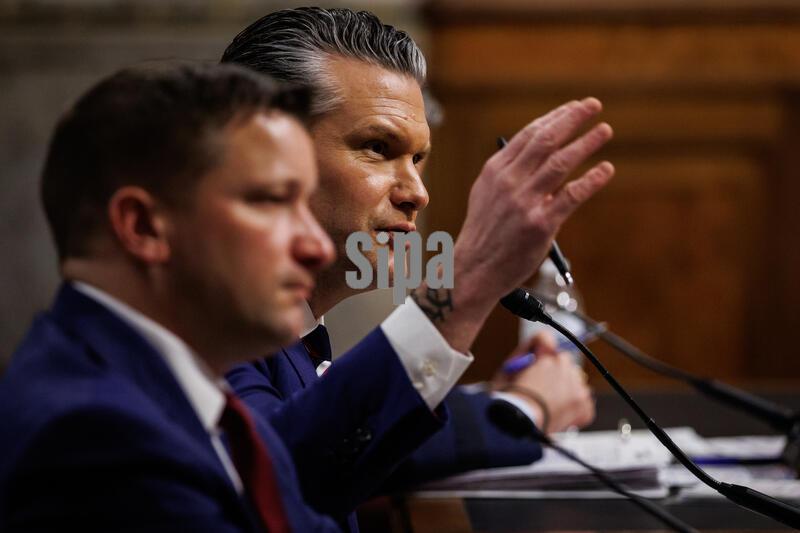 Secretary of Defense Pete Hegseth testifies during a Senate Armed Services Committee hearing on the proposed 2027 fiscal year budget for the Department of Defense in the Dirksen Senate Office Building on April 30, 2026 in Washington, D.C. (Photo by Samuel Corum/ Sipa USA)