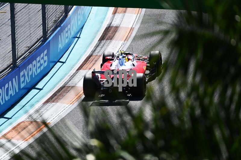 Lewis Hamilton of Great Britain and driver of the (44) Scuderia Ferrari HP race car on the track for qualifying for the Formula 1 Crypto.com Miami Grand Prix Sprint race at Miami International Autodrome on May 2, 2026 in Miami, Florida. (Photo by JC Ruiz/Sipa USA)