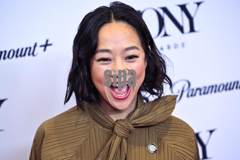 Stephanie Hsu walking on the red carpet at the 79th Annual Tony Awards Meet the Nominees press event held at Sofitel Hotel in New York, NY on Thursday, May 14, 2026 . (Photo by Anthony Behar/Sipa USA)