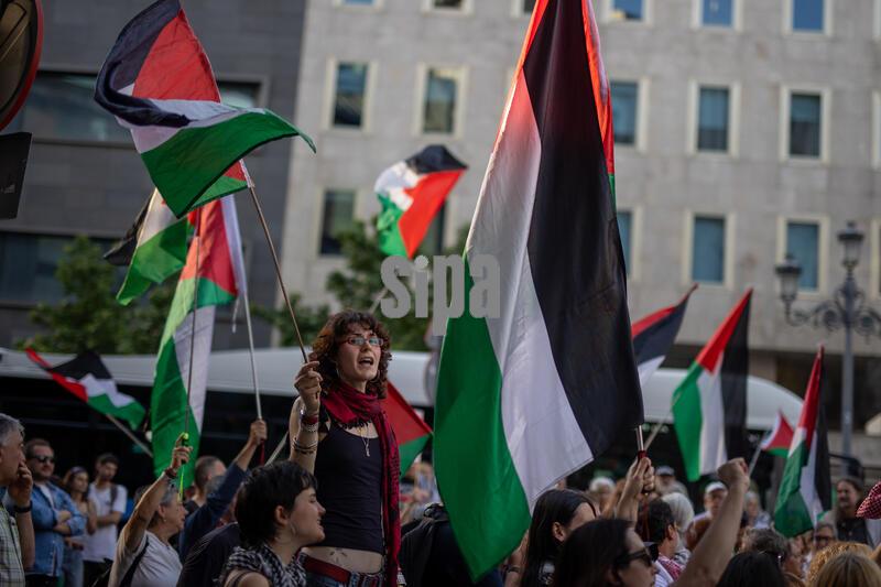 Protest in Madrid Against the Detention of Ships from the Global Sumud Flotilla - 19 May 2026