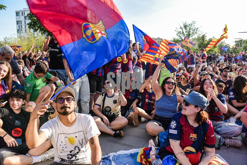 Celebration of FC Barcelona Women's victory - Barcelona