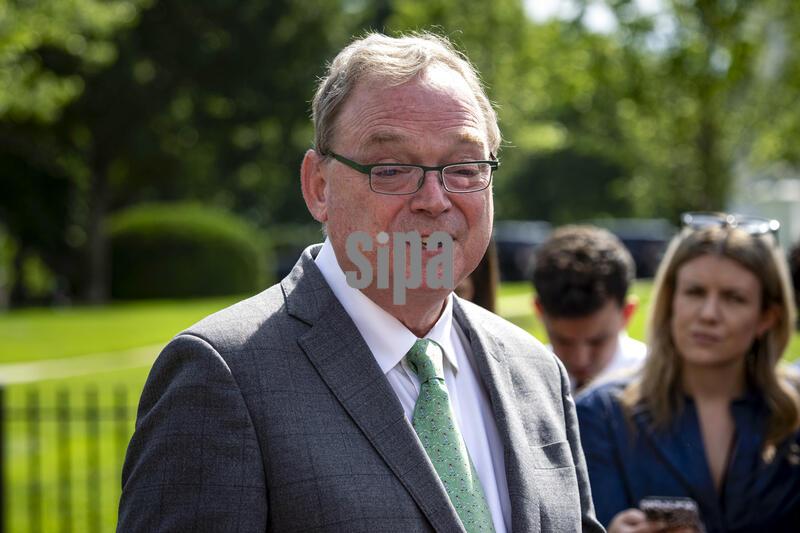 Director of the National Economic Council of the United States Kevin Hassett Speaks to Reporter at White House 