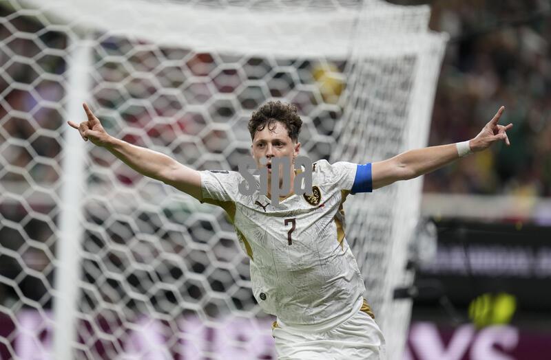 (260612) -- GUADALAJARA, June 12, 2026 (Xinhua) -- Ladislav Krejci of the Czech Republic celebrates after scoring during the group A match between South Korea and the Czech Republic at the 2026 FIFA World Cup at Guadalajara Stadium in Guadalajara, Mexico, June 11, 2026. (Photo by Martin Zabala/Xinhua) (Photo by Xinhua/Sipa USA)