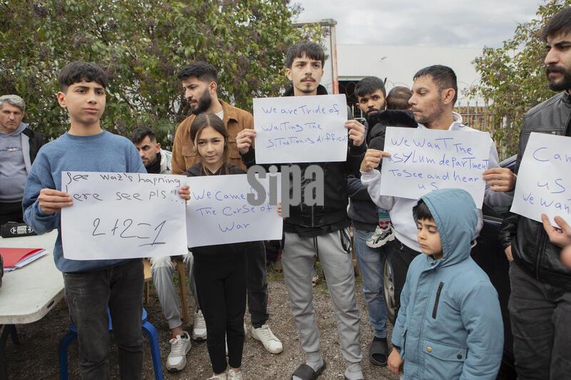 Oinofyta Greece Refugee Protest