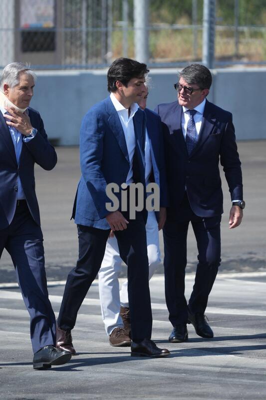 Isabel Diaz Ayuso, Jose Luis Martinez-Almeida, Carlos Sainz and Carlos Sainz Jr attending the presentation Madring F1