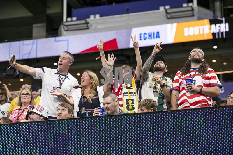 Fans cheer during the FIFA World Cup 2026 match Czechia and South Africa at Atlanta Stadium in Atlanta, Georgia on June 18, 202`btw6. (Photo by Kindell Buchanan/Sipa USA)