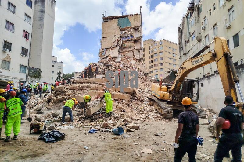 VENEZUELA, CARACAS - JUNE 29, 2026: First responders clear debris after the June 24 earthquakes. Iris Estrada/TASS/Sipa USA