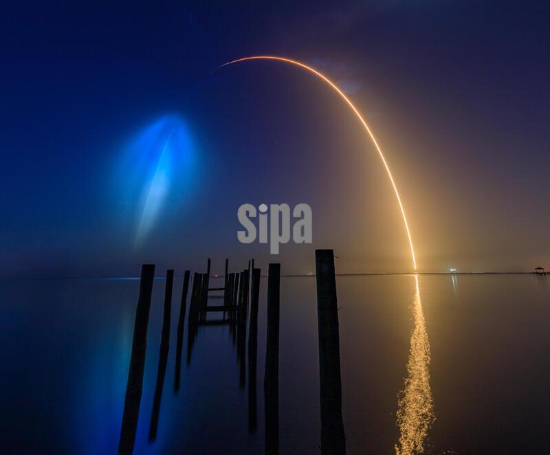 History SpaceeX launches the first Falcon 9 booster for the 36th time with a safe landing on drone ship ASOG in the Atlantic Ocean at 5:25 AM July 9th 2026 From SLC-40 Cape Canaveral Brevard County Floirida USA. (Photo by Scott Schilke/SipaUSA)