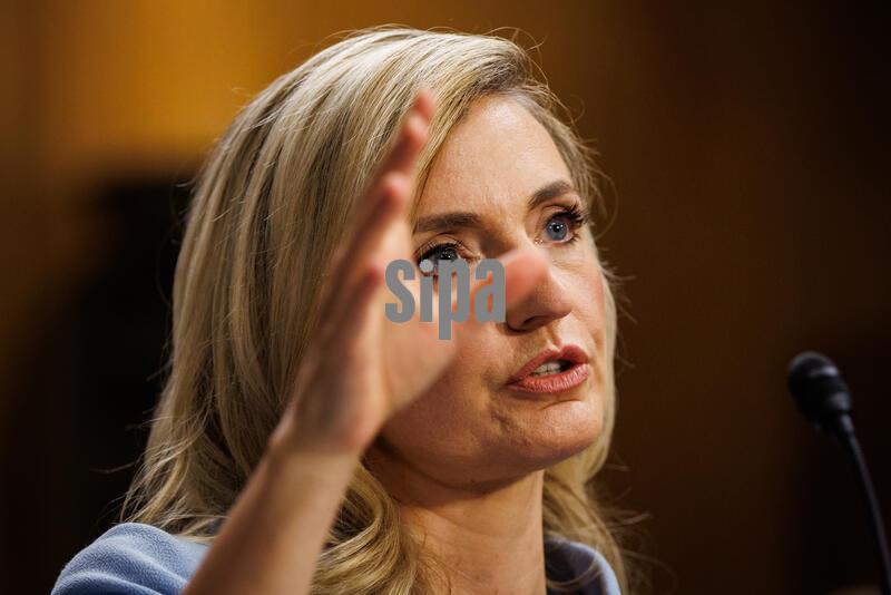 Sarah Rogers, President Trumps nominee to be CEO of the U.S. Agency for Global Media, testifies during a Senate Committee on Foreign Relations hearing to examine pending Presidential nominations on July 30, 2026 in Washington, D.C. (Photo by Samuel Corum/Sipa USA)