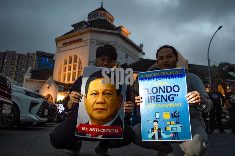 Civil society members are set to protest against Indonesian President Prabowo Subianto's controversial "Londo Ireng" statement in Medan, North Sumatra, Indonesia, on July 30, 2026. Organizations like AJI Medan, LBH Medan, and KontraS North Sumatra have organized the demonstration at Pos Bloc Medan, condemning the statement as an attack on dignity and democracy, specifically targeting journalists, academics, and activists who challenge injustice. Photo by Sutanta Aditya/Abaca/Sipa USA