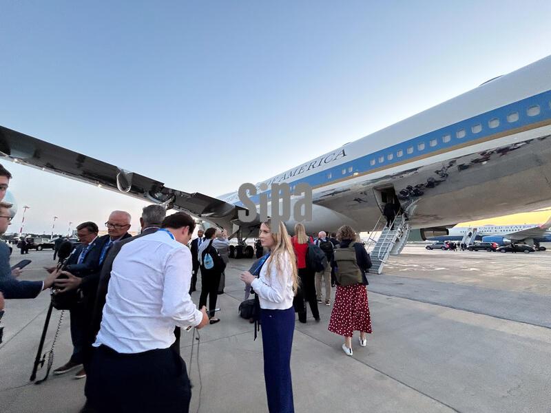 Turkey: Press members gather for the trip back from the NATO Summit in Ankara
