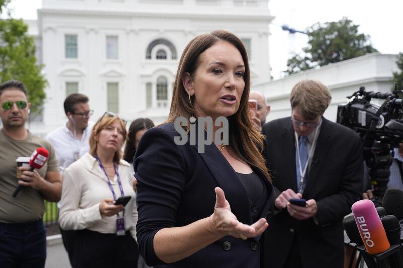 Brooke Rollins talks to reporters - Washington