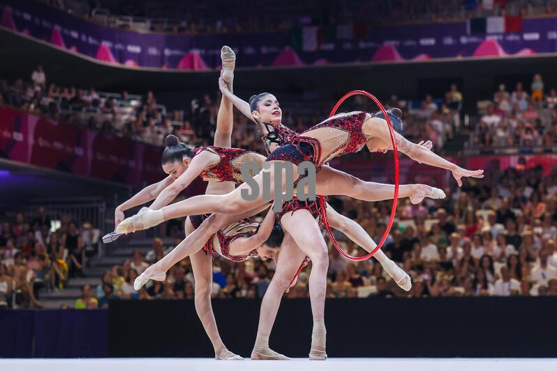 Brasil group team seen during Rhythmic Gymnastics FIG World Championships 2026 Frankfurt (Photo by Fabrizio Carabelli / SOPA Images/Sipa USA)