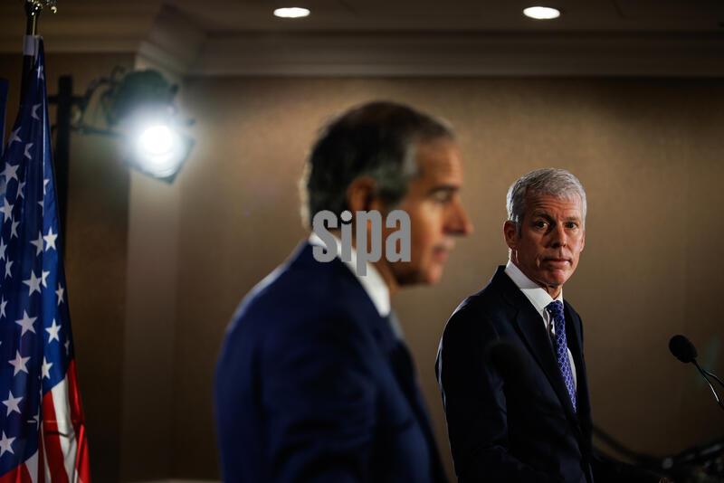 U.S. Secretary of Energy Chris Wright speaks during a press conference with International Atomic Energy Agency (IAEA) Director General Rafael Grossi at the IAEA launch event for the Atomic Technologies Licensed for Applications at Sea (ATLAS) initiative at the Waldorf Astoria Hotel on August 26, 2026 in Washington, D.C. The ATLAS initiative will support the maritime industry’s exploration of small modular reactors (SMRs) to power civilian ships and to provide offshore energy, as operators consider alternative fuels and seek to strengthen long-term energy security. (Photo by Samuel Corum/Sipa USA)