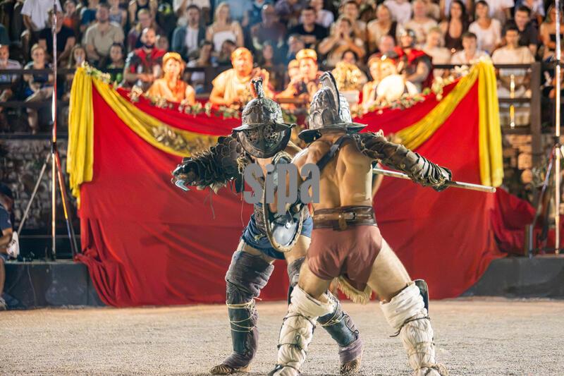 Gladiator fights in Pula, Croatia
