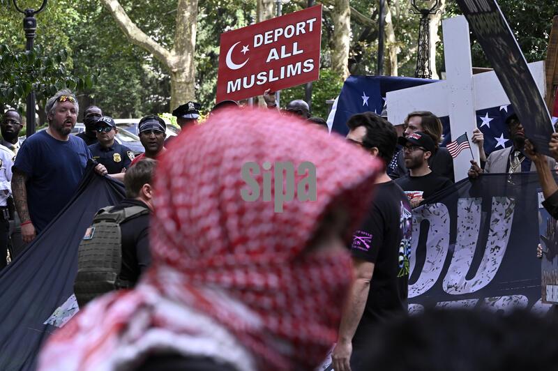 NY: Anti-Muslim Protest Outside City Hall on 25th Anniversary of September 11 Attacks