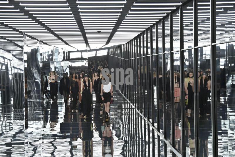 Models walk the catwalk at the Fendi fashion show during Milan Fashion Week Spring Summer 2027 collection in Milan on September 23 2026. (Photo by Jonas Gustavsson/Sipa USA)