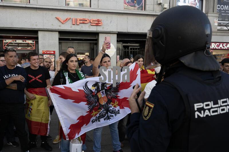 Hispanic Day protest in Madrid, Spain - 12 Oct 2026