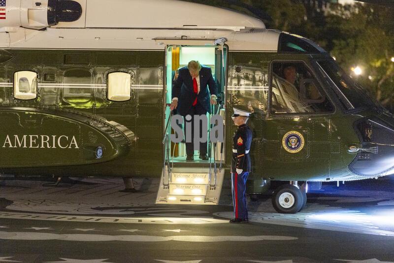 US President Donald J. Trump returns to the White House