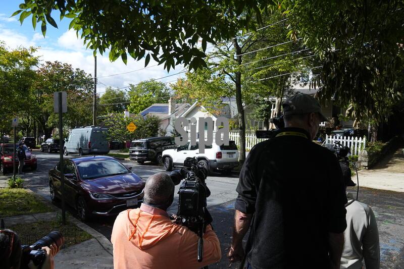 Homeland Security Investigations (HSI) is at the Washington, DC, USA, home of United States Representative Ilhan Omar (Democrat of Minnesota), who is being investigated under a court order initiated by the US Department of Justice, on Monday, October 12, 2026. 
Credit: Andrew Thomas/CNP/Sipa USA for NY Post
(RESTRICTION: NO New York Times. NO Daily Mail. NO New York or New Jersey Newspapers or newspapers within a 75 mile radius of New York City.)