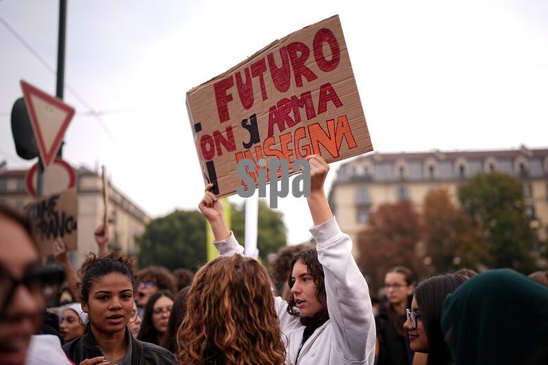 Italy: Students' Strike, the March in Turin, Torino