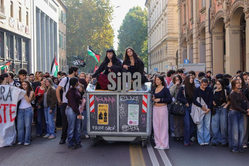 Italy: Students' Strike, Procession in Bologna