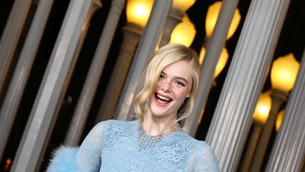 Elle Fanning arrives at The 2025 LACMA Art+Film Gala held at LACMA in Los Angeles, CA on Saturday, November 1, 2025.