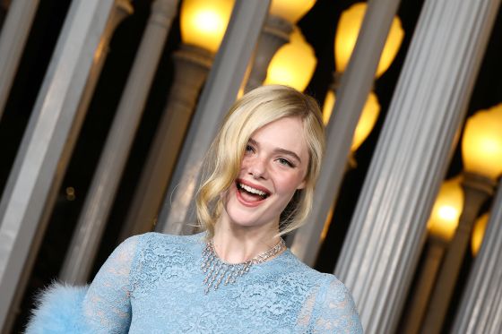 Elle Fanning arrives at The 2025 LACMA Art+Film Gala held at LACMA in Los Angeles, CA on Saturday, November 1, 2025.